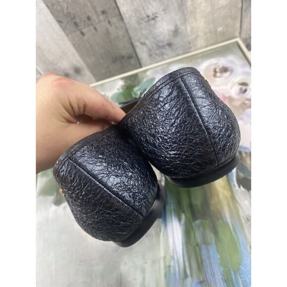 Tory Burch Laila Ballet Flat in Blue Metallic Size 11 - Picture 7 of 11